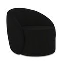 Ver imagem 1 de Poltrona Decorativa Orgânica Lua Veludo Preto D03 - D’Rossi