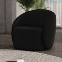 Ver imagem 2 de Poltrona Decorativa Orgânica Lua Veludo Preto D03 - D’Rossi
