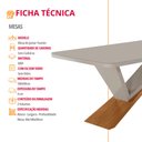 Ver imagem 6 de Mesa de Jantar Yasmin 180cm Tampo Mdf e Vidro Canto Copo Moderna Mobília
