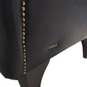 Ver imagem 6 de Kit 2 Poltronas Decorativas com Tachas e Pés de Madeira Tecido Sintético Preto Shaula Larbelle