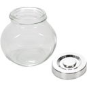 Ver imagem 3 de Porta Condimento Vidro 4 Peças com Tampa Cromada - Porta Condimentos Vidro 4 Peças Guardar Temperos