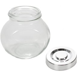 Porta Condimento Vidro 4 Peças com Tampa Cromada - Porta Condimentos Vidro 4 Peças Guardar Temperos - 3