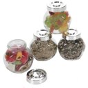 Ver imagem 2 de Porta Condimento Vidro 4 Peças com Tampa Cromada - Porta Condimentos Vidro 4 Peças Guardar Temperos