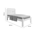 Ver imagem 2 de Cama Solteiro com Detalhe em Cabeceira Letícia Naturalle