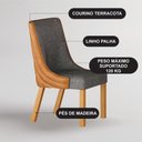 Ver imagem 6 de Conjunto Sala de Jantar Mesa Orgânica 200cm 6 Cadeiras Belle com Tampo Vidro Cinamomo/Sintético Terr