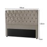 Cabeceira Cama Box Princesa King 195cm Suede Cinza - 3
