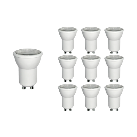 10 Lâmpadas Led Astraled Mini Dicróica Mr11 36° 3,5w Gu10 Bivolt 2700k Luz Amarela