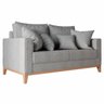 Sofá Beny 1.80 Base De Madeira Linho:Cinza - 5