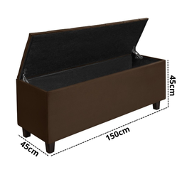 Baú Recamier Bali Cama Casal 150cm Quarto Sala Organizador - 4