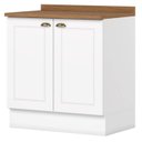 Ver imagem 1 de Balcao com Tampo 2 Portas 80cm Americana Branco Nature Henn