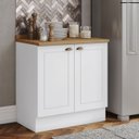 Ver imagem 2 de Balcao com Tampo 2 Portas 80cm Americana Branco Nature Henn