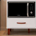 Ver imagem 3 de Balcão Cooktop 5 Bocas com Nicho Micro-ondas Córdoba 1 Gaveta Pés Pvc:branco