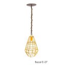 Ver imagem 1 de Luminária de Bar e Restaurante Iluminação de Balcão Pendente Simples - Amarelo