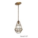 Ver imagem 1 de Luminária de Bar e Restaurante Iluminação de Balcão Pendente Simples - Dourado