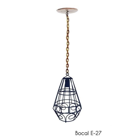 Pendente Artesanal Luminária para Balcão de Bar e Área Gourmet Cozinha Moderna - Azul Royal