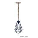 Ver imagem 1 de Pendente Artesanal Luminária para Balcão de Bar e Área Gourmet Cozinha Moderna - Azul Royal
