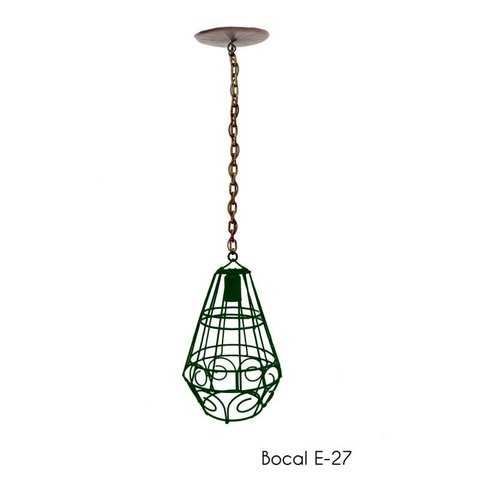 Pendente Artesanal Luminária para Balcão de Bar e Área Gourmet Cozinha Moderna - Verde