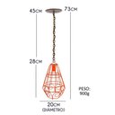 Ver imagem 2 de Pendente Artesanal Luminária para Balcão de Bar e Área Gourmet Cozinha Moderna - Laranja