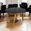 Ver imagem 2 de Puff Decorativo Retangular para Sala Penteadeira Marty Linho