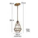 Ver imagem 3 de Pendente Artesanal Luminária para Balcão de Bar e Área Gourmet Cozinha Moderna - Dourado
