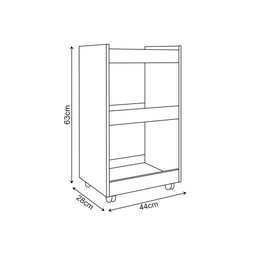 Esmalteira Balcão para Organizar Multiuso Modelo Jade para Casa Preto - 3