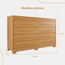 Ver imagem 2 de Cômoda 8 Gavetas Califórnia com Moldura Frisada - Benetil