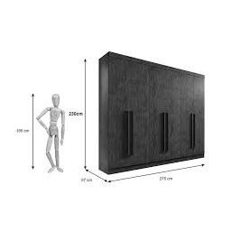 Guarda Roupa Casal 6 Portas 6 Gavetas Da Vinci Plus D'Doro Cinamomo - 3