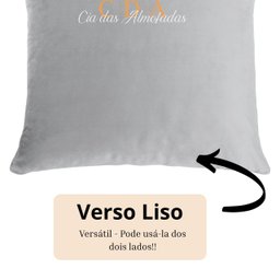 Capa Almofada Veludo Drapeada 45x45 - Cinza Escuro - 4