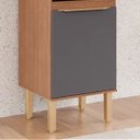 Ver imagem 6 de Paneleiro Cozinha 2 Portas Nicho Microondas Armário 100% MDF:Freijó/Titanium