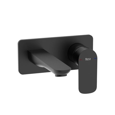 Monocomando para Lavatório de Parede Cala Roca Preto/Matte Black