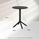 Ver imagem 2 de Mesa para Jardim Simpla 2 em 1 Redonda Tampo em Plástico Estrutura em Polietileno Preto