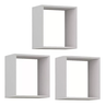 Kit 3 Nichos 30x30 Mdf Quarto Sala Banheiro Decoração:branco - 1