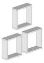 Ver imagem 4 de Kit 3 Nichos 30x30 Mdf Quarto Sala Banheiro Decoração:branco