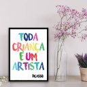 Ver imagem 2 de Quadro Toda Criança É Um Artista 24x18cm:Madeira preta