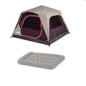 Kit Barraca Skylodge Instant 4 Pessoas + Colchão Inflável Coleman