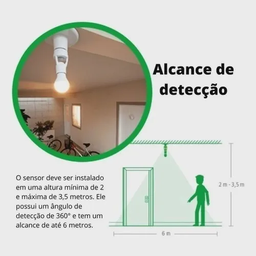 Sensor Presença Para Iluminação Intelbras Esp 360s Lâmpada Bocal E27 Branco - 5