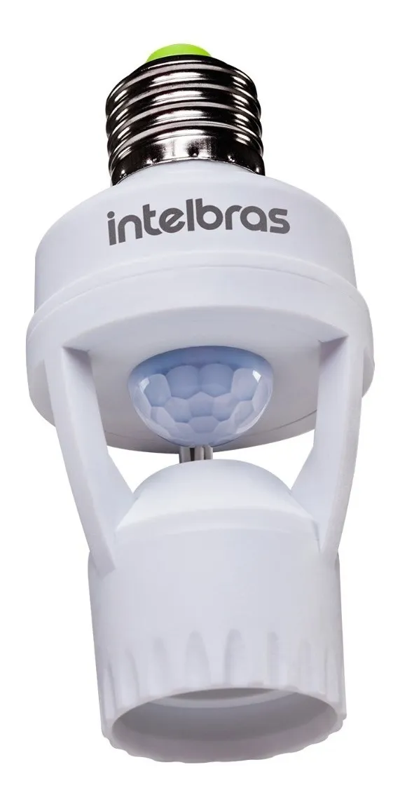Sensor Presença Para Iluminação Intelbras Esp 360s Lâmpada Bocal E27 Branco - 1