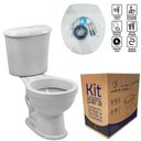 Ver imagem 2 de Kit Bacia com Caixa Acoplada + Acessórios Luzarte Évora Branco