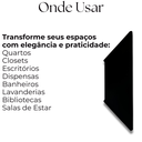 Ver imagem 3 de 8 Suportes Trapézio de Parede Mão Francesa para Prateleira Aço Reforçado Moderno Preto