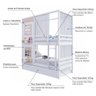 Treliche Casinha 2 Janelas Cortina Madeira Branco-rosa - 5