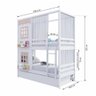Treliche Casinha 2 Janelas Cortina Madeira Branco-rosa - 4