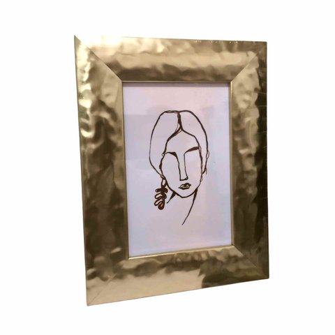 Porta Retrato em Poliresina Dourado 10x15cm Mart