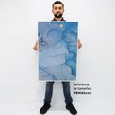 Ver imagem 2 de Quadro Decorativo em Canvas Abstrato Azul Diamante TaColado Moldura Flutuante 4,5cm Madeira 90 x 60c