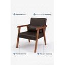 Ver imagem 3 de Kit Poltrona Aurora Corino C/ Almofada Decorativa:marrom