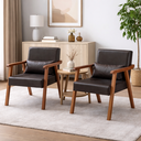 Ver imagem 1 de Kit Poltrona Aurora Corino C/ Almofada Decorativa:marrom