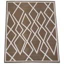 Ver imagem 1 de Tapete Mist Brown Geométrico Marrom com Branco para Sala e Quarto 100x150cm