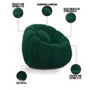 Ver imagem 4 de Sofá 2 Lugares com Puff e Poltrona Orgânica Fixa Cloud Bouclê E03 - D’Rossi