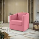 Ver imagem 1 de Poltrona Decorativa Mariana Suede Rosa Dal Poz Estofados