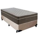 Ver imagem 1 de Cama Box Suede Solteiro + Colchão Sereneprime Molas Ensacadas 88x188x65 Bege