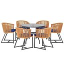 Ver imagem 1 de Mesa e 6 Cadeiras e Noronha Preto E10 Trama Original Terra Cota